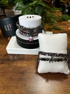 Bomb Party Halloween Stack + 2 Hematite Bracelets